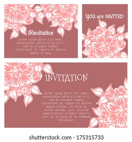 Set of invitations