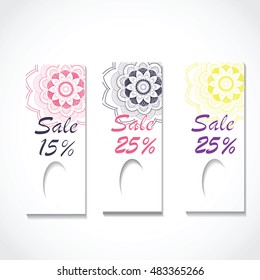 Set of invitations with abstract background. Vector illustration for your design