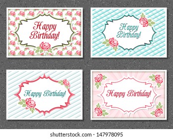Set of invitations card 