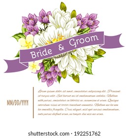 Set of invitations with floral background