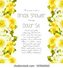 Set of invitations with floral background Set of invitations with floral background
