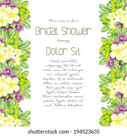 Set of invitations with floral background