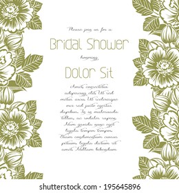 Set of invitations with floral background