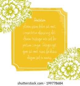 Set of invitations with floral background
