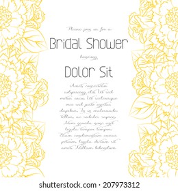 Set of invitations with floral background