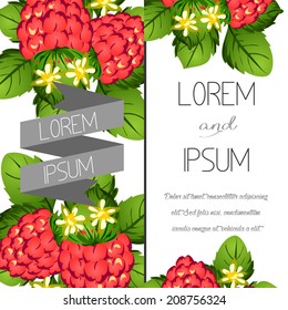 Set of invitations with floral background