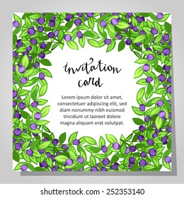 Set of invitations with floral background