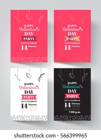 Set invitations for Valentine's Day