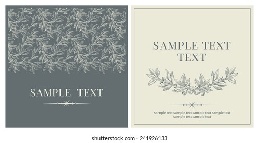 Set of invitations . Vector banners with inscriptions  at retro style 
