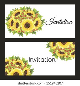 Set of invitations. Vector file has few layers for easy using.