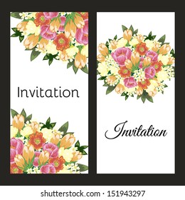Set of invitations. Vector file has few layers for easy using.