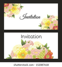Set of invitations. Vector file has few layers for easy using.