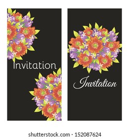 Set of invitations. Vector file has few layers for easy using.
