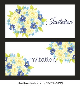 Set of invitations. Vector file has few layers for easy using.