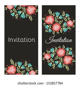 Set of invitations. Vector file has few layers for easy using.