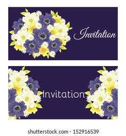Set of invitations. Vector file has few layers for easy using.