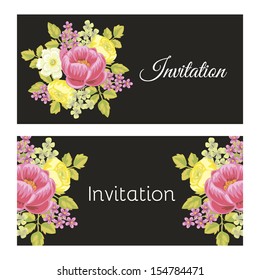 Set of invitations. Vector file has few layers for easy using.