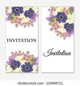 Set of invitations. Vector file has few layers for easy using. Set of invitations. Vector file has few layers for easy using.