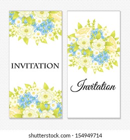 Set of invitations. Vector file has few layers for easy using.
