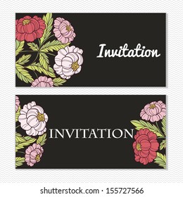 Set of invitations. Vector file has few layers for easy using.