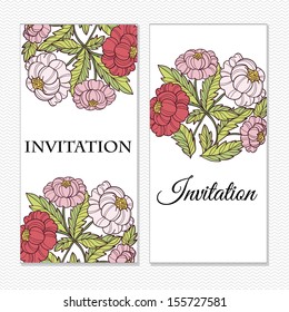 Set of invitations. Vector file has few layers for easy using.