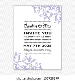 Set of invitations. Vector file has few layers for easy using.