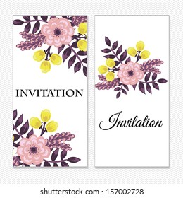 Set of invitations. Vector file has few layers for easy using.