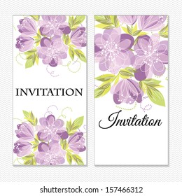 Set of invitations. Vector file has few layers for easy using.