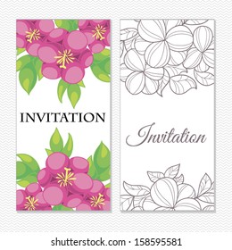 Set of invitations. Vector file has few layers for easy using.