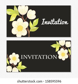 Set of invitations. Vector file has few layers for easy using.