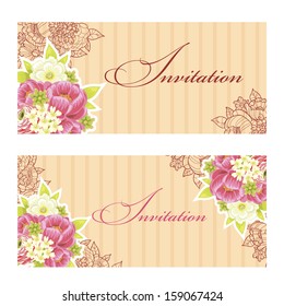 Set of invitations. Vector file has few layers for easy using.