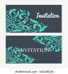 Set of invitations. Vector file has few layers for easy using.