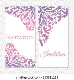 Set of invitations. Vector file has few layers for easy using.
