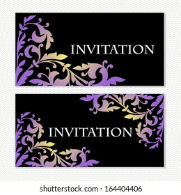 Set of invitations. Vector file has few layers for easy using.