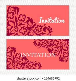 Set of invitations. Vector file has few layers for easy using.