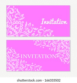 Set of invitations. Vector file has few layers for easy using.