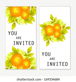 Set of invitations. Vector file has few layers for easy using.