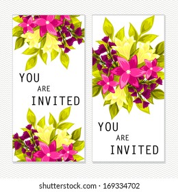 Set of invitations. Vector file has few layers for easy using.