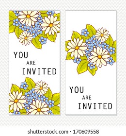Set of invitations. Vector file has few layers for easy using.