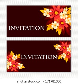 Set of invitations. Vector file has few layers for easy using.