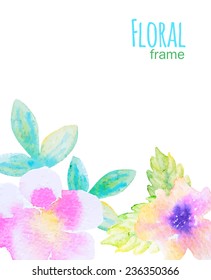 Set of invitations with watercolor elements