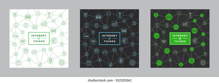 Set of IOT Internet of Things Smart Home Vector Quality Design with Icons