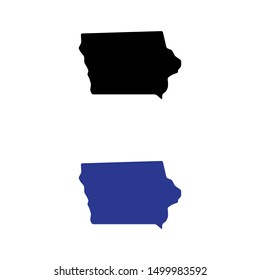 a set of Iowa state map icons