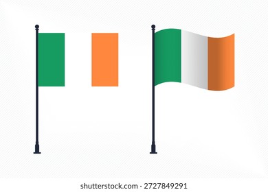 Irland-Flaggen einzeln für Feier zum Unabhängigkeitstag