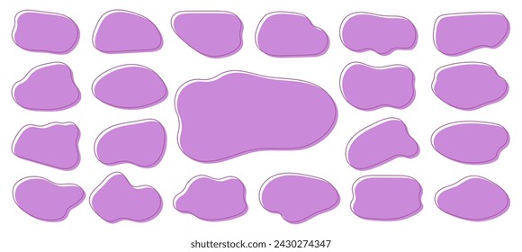 Set of irregular, organic blob, amoeba shapes 