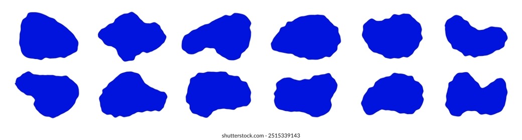 Conjunto de forma irregular, mancha de forma libre con elemento de Vector de borde dentado