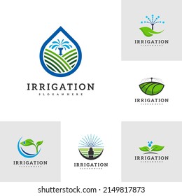 Set of Irrigation logo design vector. Icon Symbol. Template Illustration
