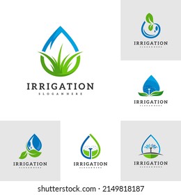 Set of Irrigation logo design vector. Icon Symbol. Template Illustration