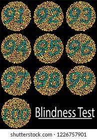 Ishihara Test daltonismo color ceguera percepción de la enfermedad número de prueba de ceguera conjunto