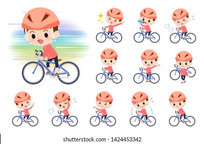 A set of Islamic boy on a road bike.There is an action that is enjoying.It's vector art so it's easy to edit.
